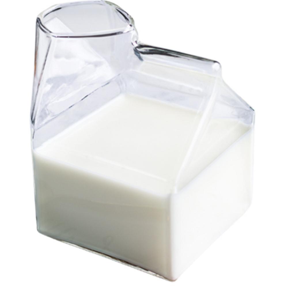 Изображение товара: Молочная кружка, стеклянная кружка, молочная коробка, коробка для молока, кофейная кружка и чашка в форме половины пинты, креативный кувшин, подарок на Рождество, день рождения