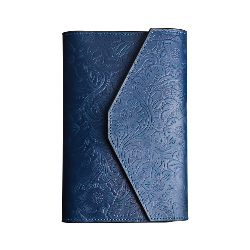 Изображение товара: Embossed Pattern Genuine Leather Traveler's Note Book Notebook Real Leather Diary Retro Business Planner Book Sketchbook