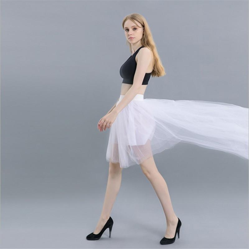 Изображение товара: Асимметричная 3 цвета трех слоев фатина Лэ сетки сорочка посадка комфорт летняя стильная женская обувь на поясе балетная юбка вечерние Танцы Лолита юбка