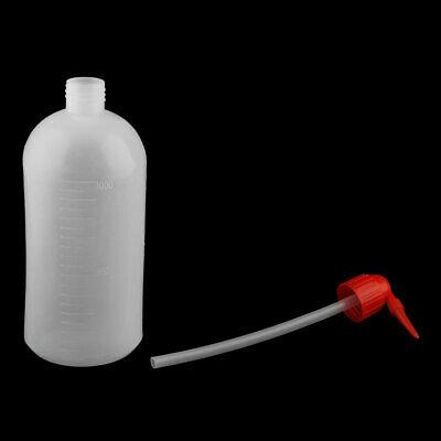 Изображение товара: Лабораторная пластиковая цилиндрическая бутылка-пульверизатор, прозрачная белая, объем 1000 мл