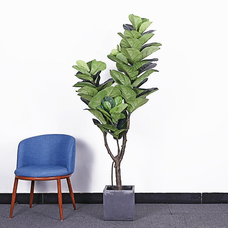 Изображение товара: 180 см большое искусственное дерево пластиковое искусственное дерево с горшком зеленое PU растение настоящие на ощупь листья для офиса гостиной магазин Декор