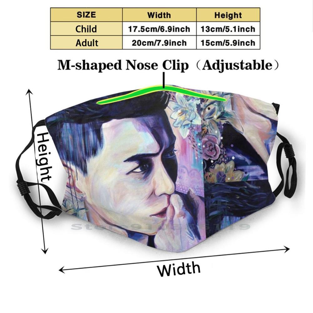 Изображение товара: Смешная моющаяся маска для лица с фильтром для взрослых и детей из исинской кожи Zhang Yixing, Kpop Wayv