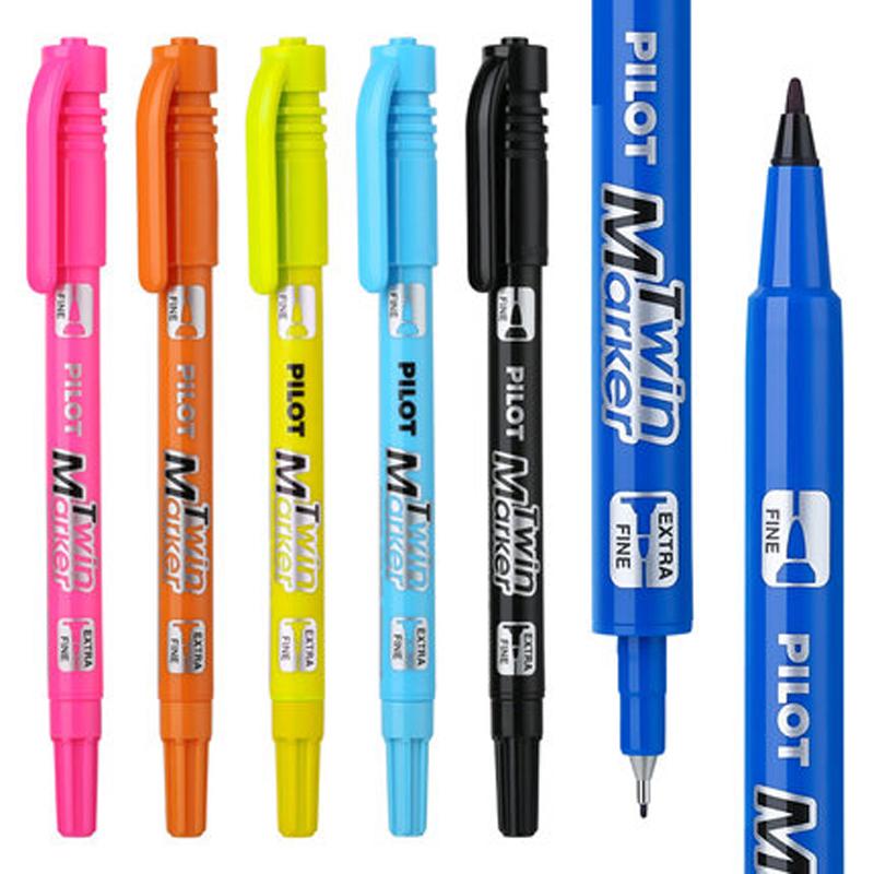 Изображение товара: Японский пилот SCA-TM-S12 ручка-маркер с двумя точками 12 цветов набор с двумя головками для рисования канцелярские ручки для офиса