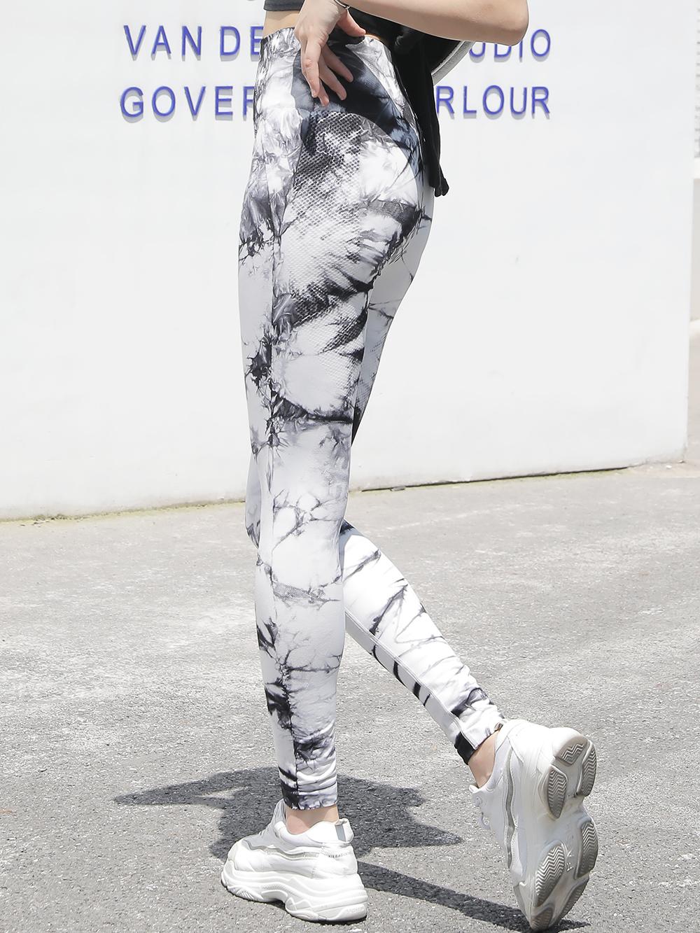Изображение товара: Леггинсы женские бесшовные с завышенной талией, модные облегающие брюки-карандаш, пикантная одежда для спортзала, фитнеса, джинсов с краской