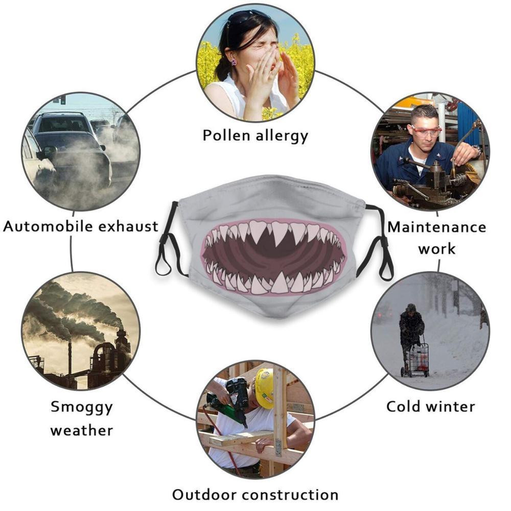 Изображение товара: Мегалодон маска рот дизайн анти-Пылевой фильтр смываемая маска для лица для Megalodon акулы зубы акулы доисторических Paleoart