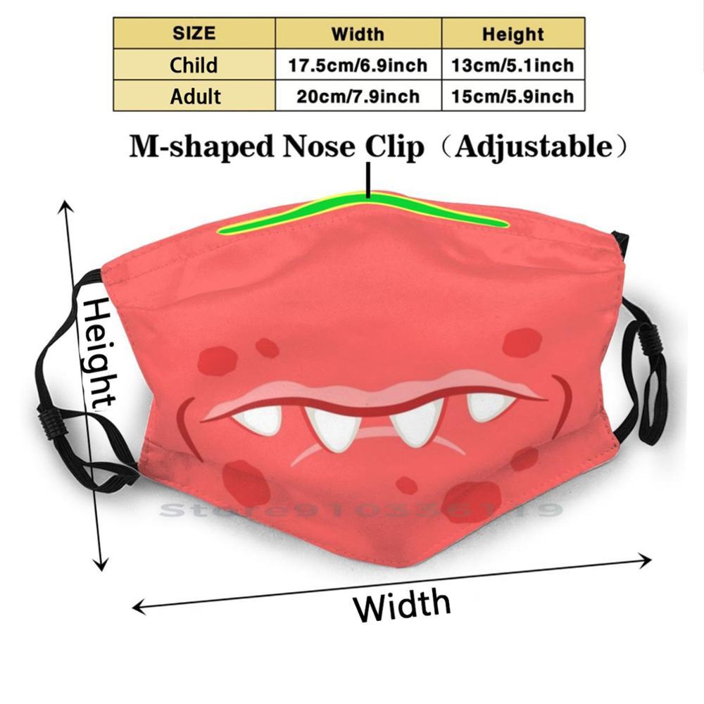 Изображение товара: Сон рот дизайн Пылезащитный фильтр смываемая маска для лица Дети для школы Хэллоуин День рождения Рождество Дети любят носить