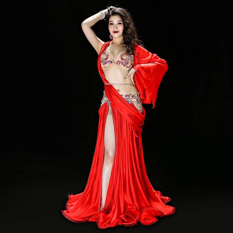 Изображение товара: Женский костюм для танца живота, юбка для болливудских танцев, карнавальный костюм, сценический костюм, экзотическая танцевальная одежда JL1837