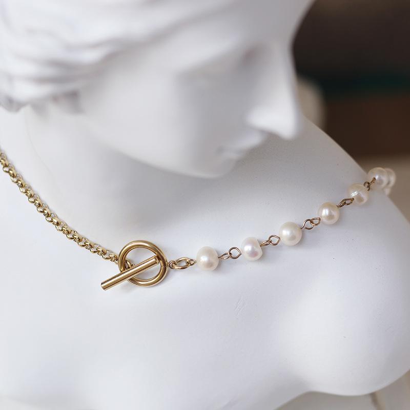 Изображение товара: MODAGIRL ювелирные изделия ручной работы в гавайском стиле золотой набор ювелирных жемчужин 316L ожерелье из нержавеющей стали, браслет для женщин, вечерние аксессуары