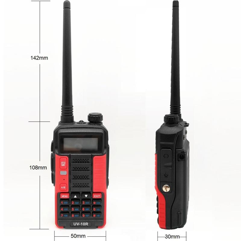 Изображение товара: 2021 Новинка Baofeng UV-10R длинный Диапазон 10 Вт иди и болтай Walkie Talkie “иди и Портативный сертификатом от сертификационной любительская радиостанция Dual Band двухстороннее радио BF UV10R