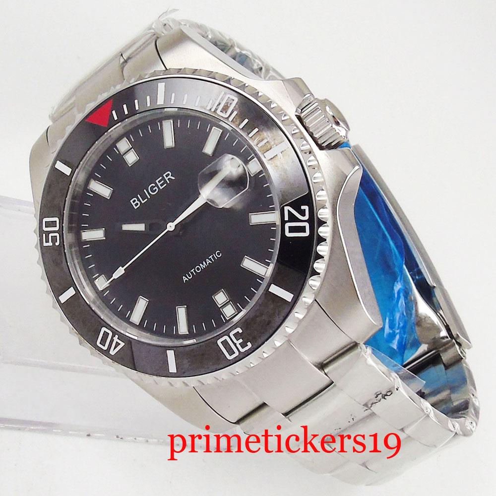 Изображение товара: Мужские часы с черным керамическим циферблатом и автоматическим движением, 43 мм