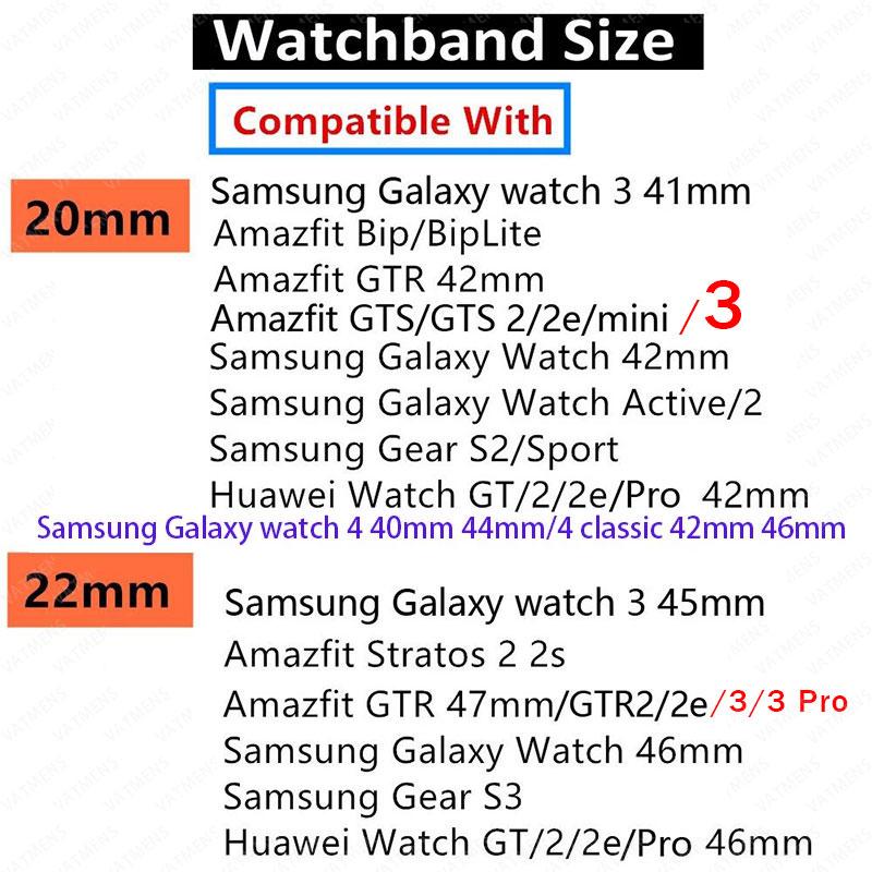 Изображение товара: Металлический ремешок для Samsung Galaxy Watch 3 Huawei GT2/Amazfit GTR, браслет из нержавеющей стали для Samsung Watch 4, 20 мм, 22 мм