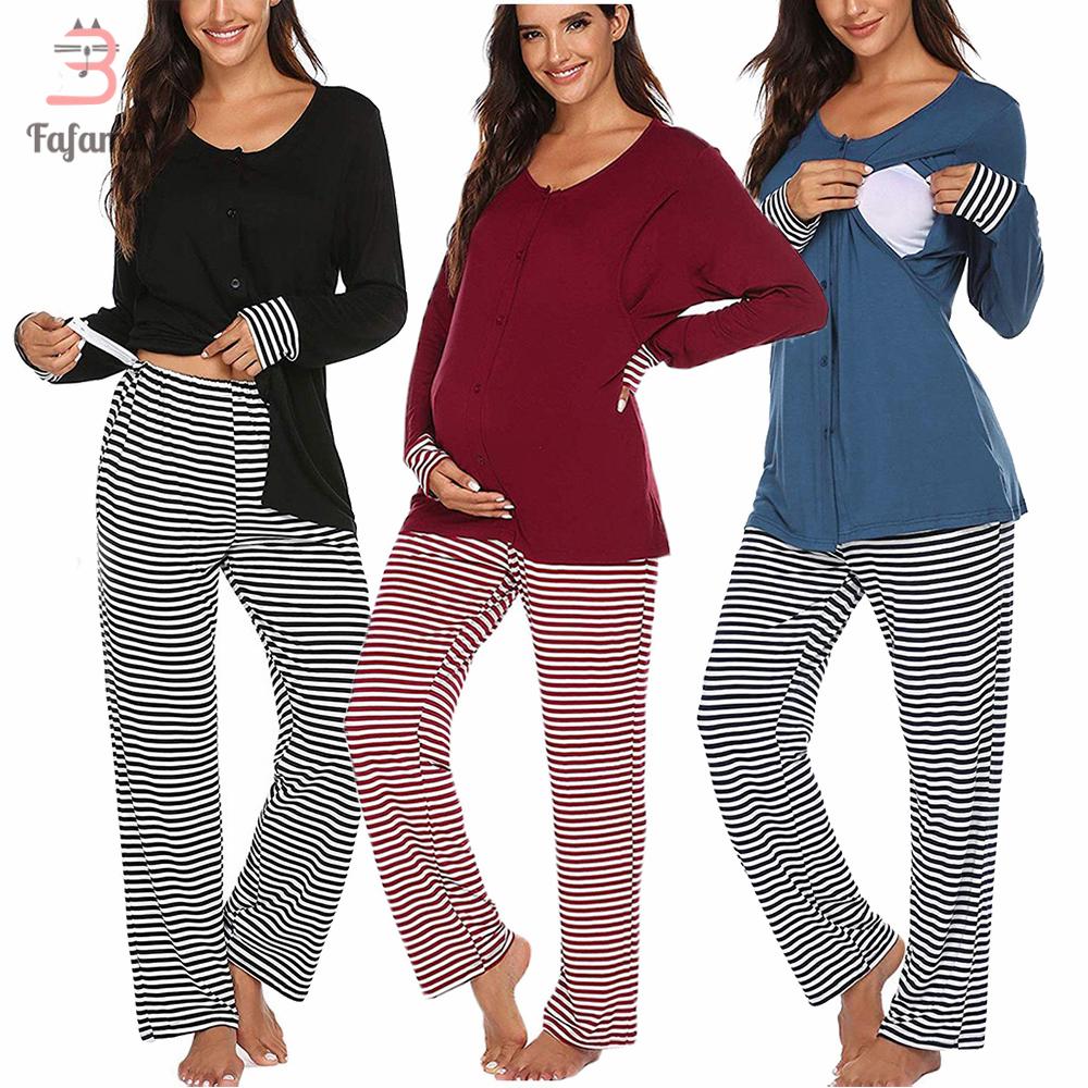 Изображение товара: Одежда для беременных женская футболка с длинным рукавом женская одежда для сна для грудного вскармливания удобная домашняя одежда