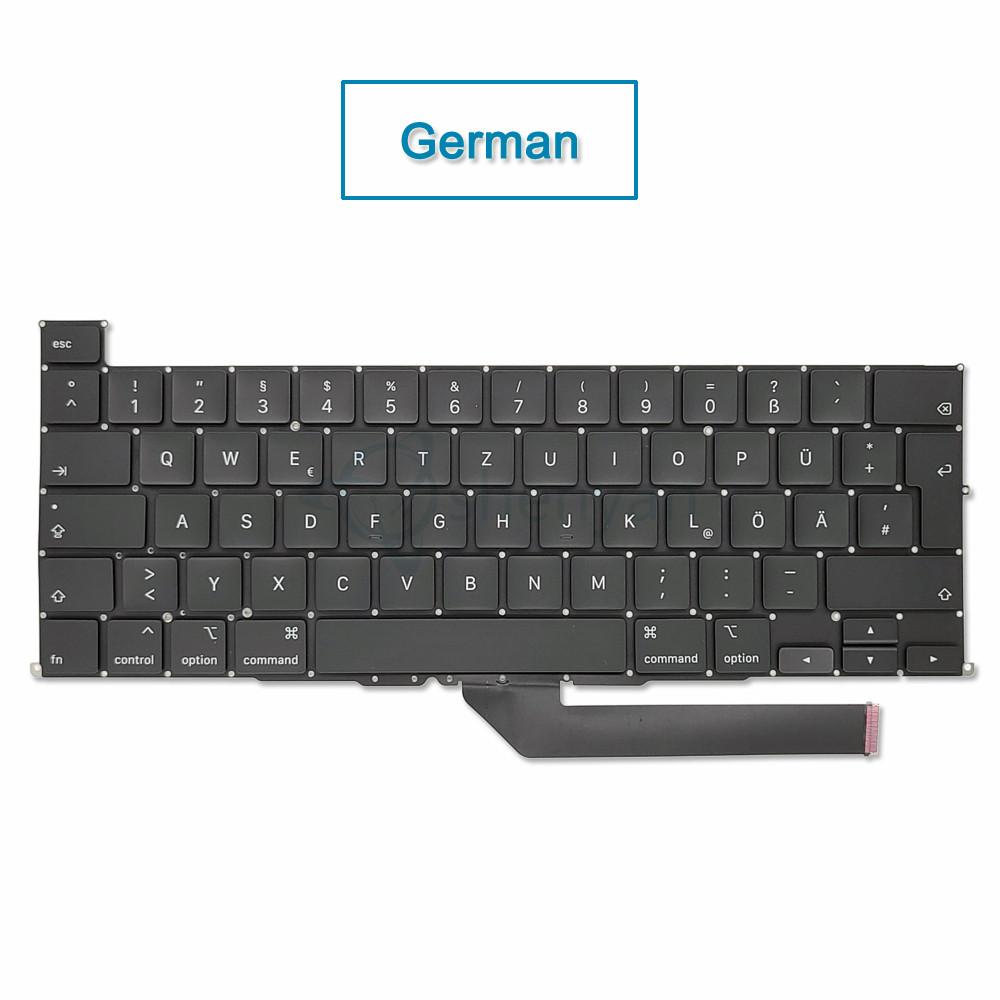 Изображение товара: Клавиатура ShenYan A2141, английская, английская, европейская клавиатура для Apple Macbook Pro Retina 16 дюймов, клавиатуры A2141 с колпачком для клавиатуры 2019 2020 года