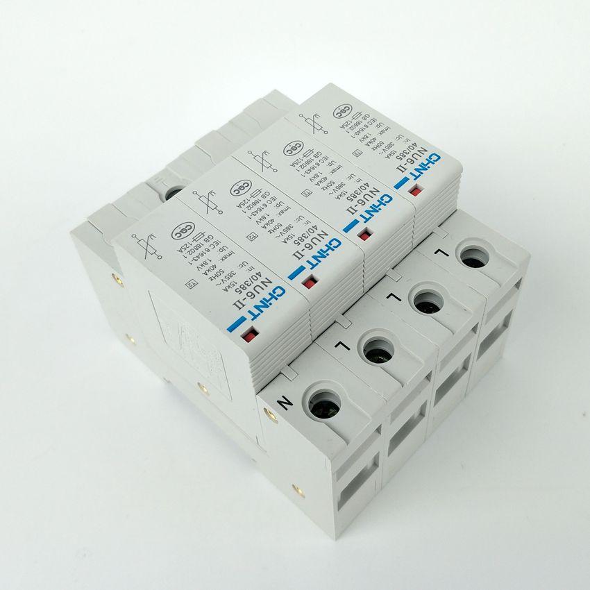 Изображение товара: CHINT NU6-II 4P 15-40KA 385V низковольтный ограничитель перенапряжения