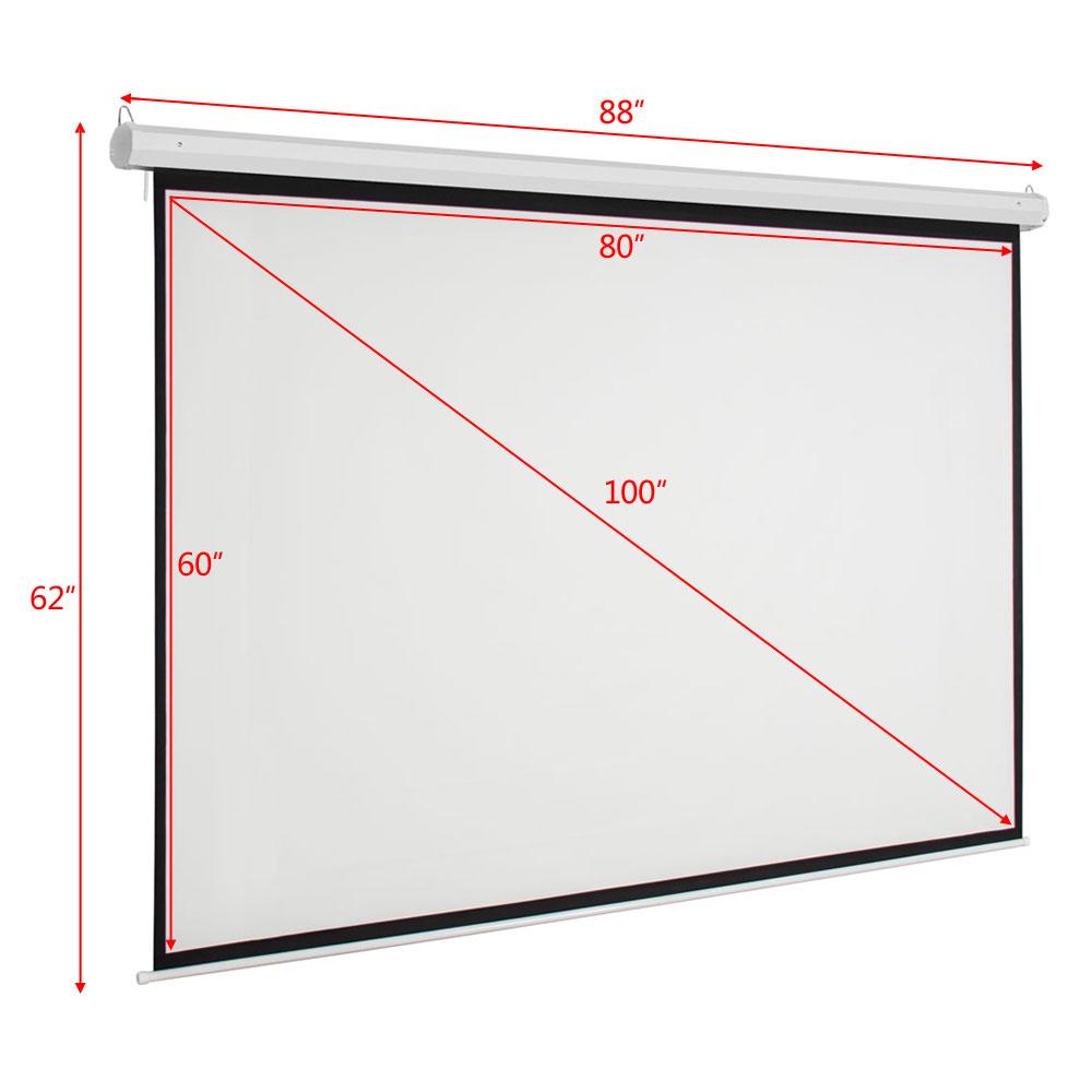 Изображение товара: Моторизованный экран для проектора с дистанционным управлением матовый белый 100 