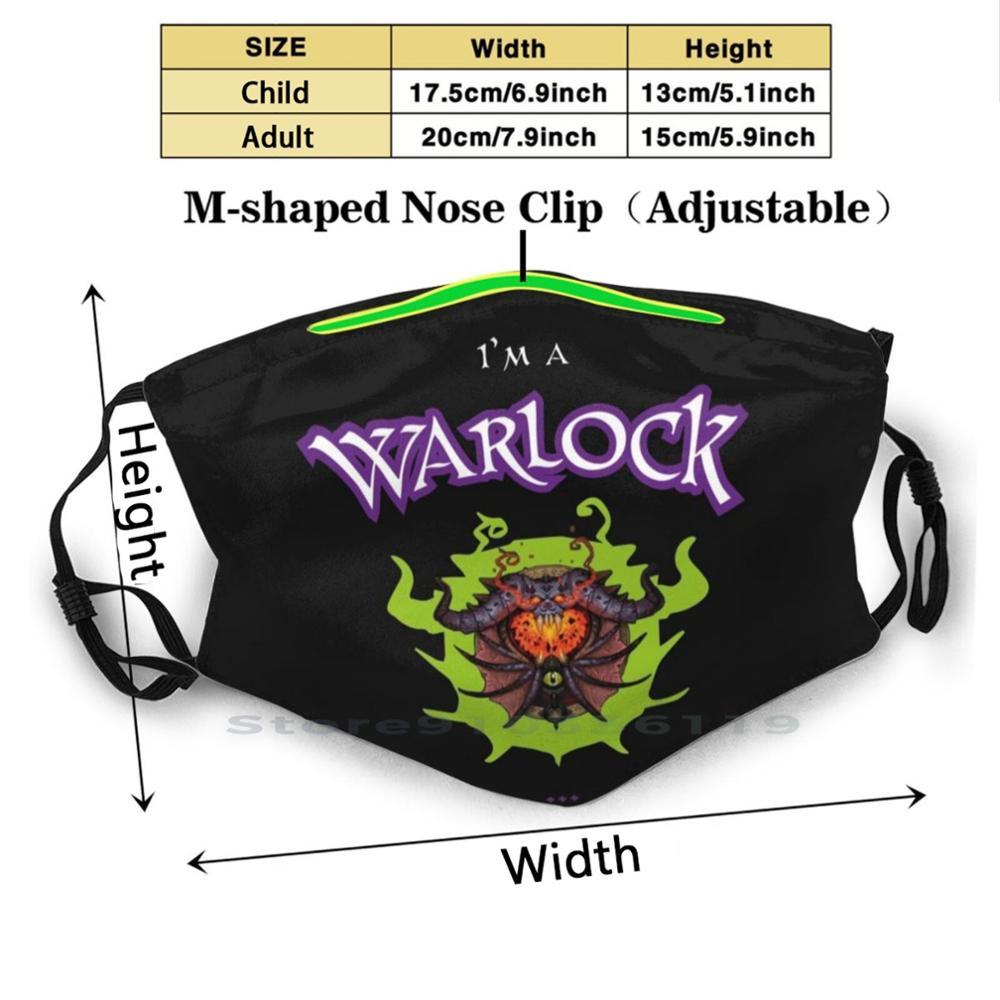 Изображение товара: Пылезащитный фильтр для детей Warlock Wow, класс Tp Portal, ритуальное призвание, смываемая маска для лица