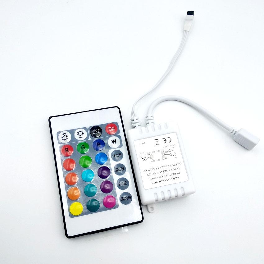 Изображение товара: 24-клавишный беспроводной RGB контроллер для светодиодных лент, ИК-пульт, 12 В, диммер для Светодиодный ЕМА светодиодной ленты