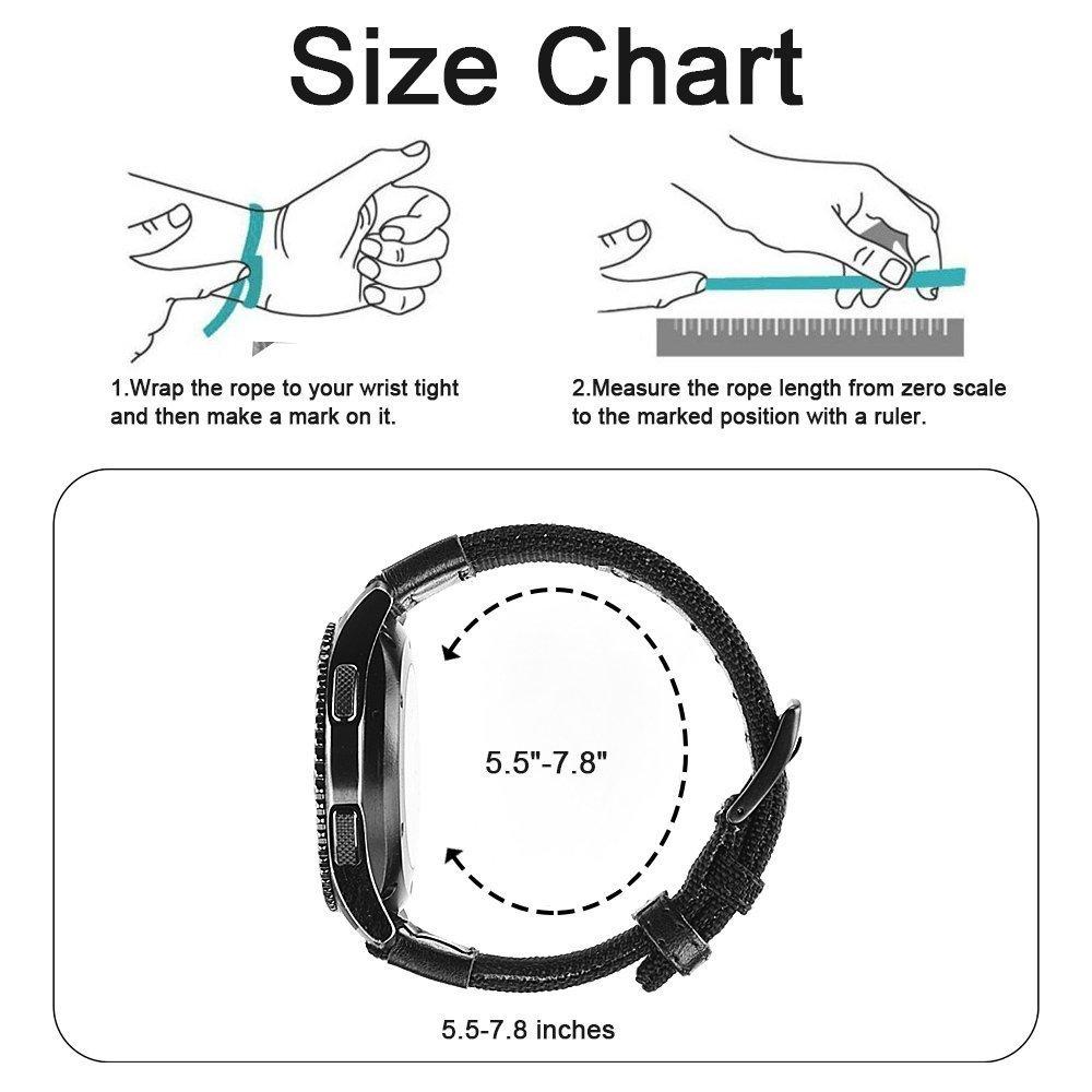Изображение товара: Ремешок кожаный для спортивных часов, нейлоновый тканевый быстросъемный сменный Браслет с пружинными штифтами для Samsung Galaxy Watch 42 мм 46 мм 22 20 мм