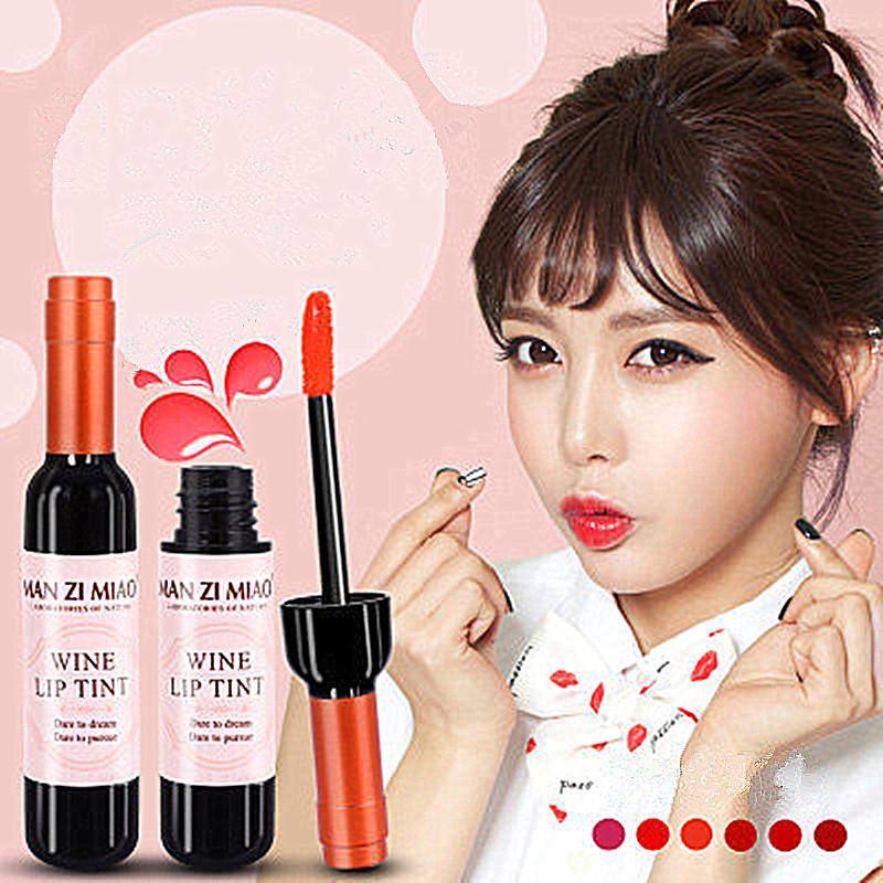 Изображение товара: Новое поступление, винно-Красная губная помада в Корейском стиле, детские розовые губы для женщин, жидкая помада для макияжа, блеск для губ, красные губы, косметика, Лидер продаж