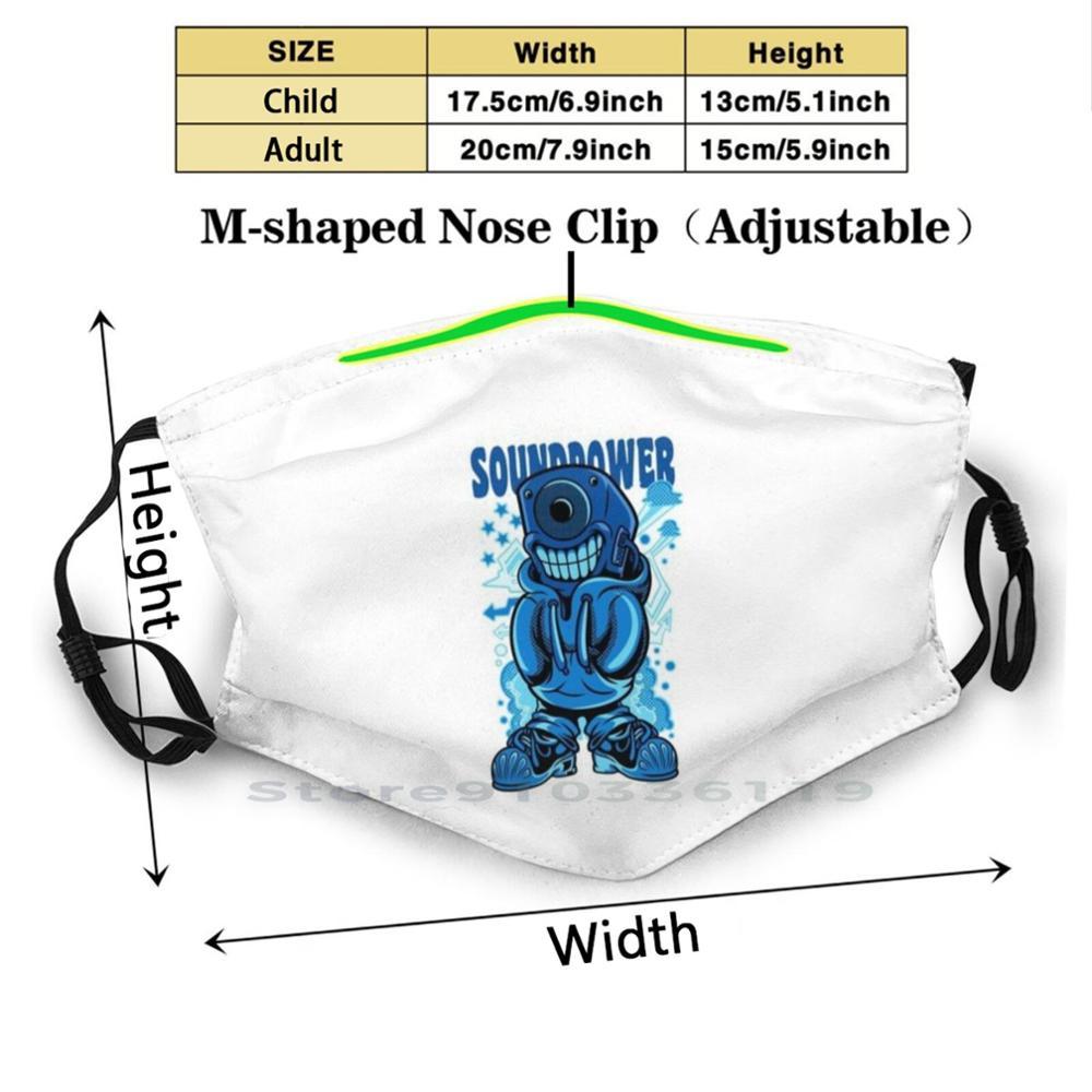 Изображение товара: Звук Мощность музыканта Для женщин мужчин подарок дизайн анти-Пылевой фильтр смываемая маска для лица для Мощность звук музыки музыканта ретро классический