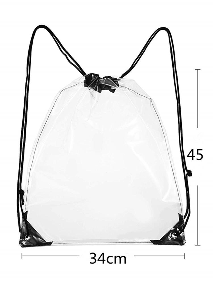 Изображение товара: Дорожный прозрачный водонепроницаемый мешок для хранения пляжная сумка с Кулиской спортивного хранения грязной одежды отделка рюкзак большой емкости