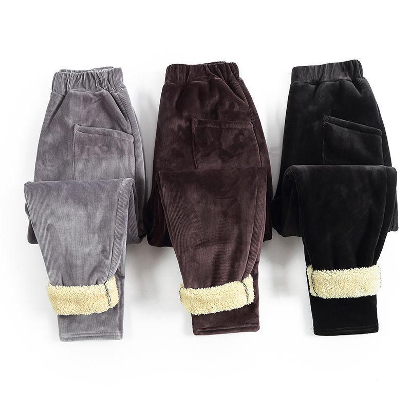 Изображение товара: Женские вельветовые брюки с большими карманами, Свободные повседневные брюки-султанки в Корейском стиле, Осень-зима 2020