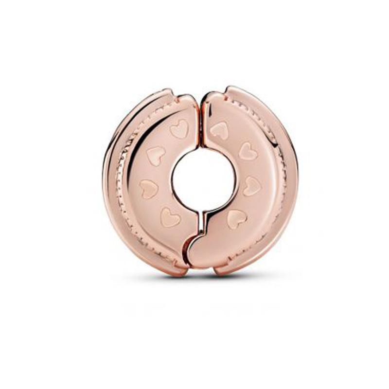 Изображение товара: 2020 осень серебряные бусины 925 пробы розовое золото Зажим Шарм подходит для оригинальных браслетов Pan для женщин DIY подарок для студентов