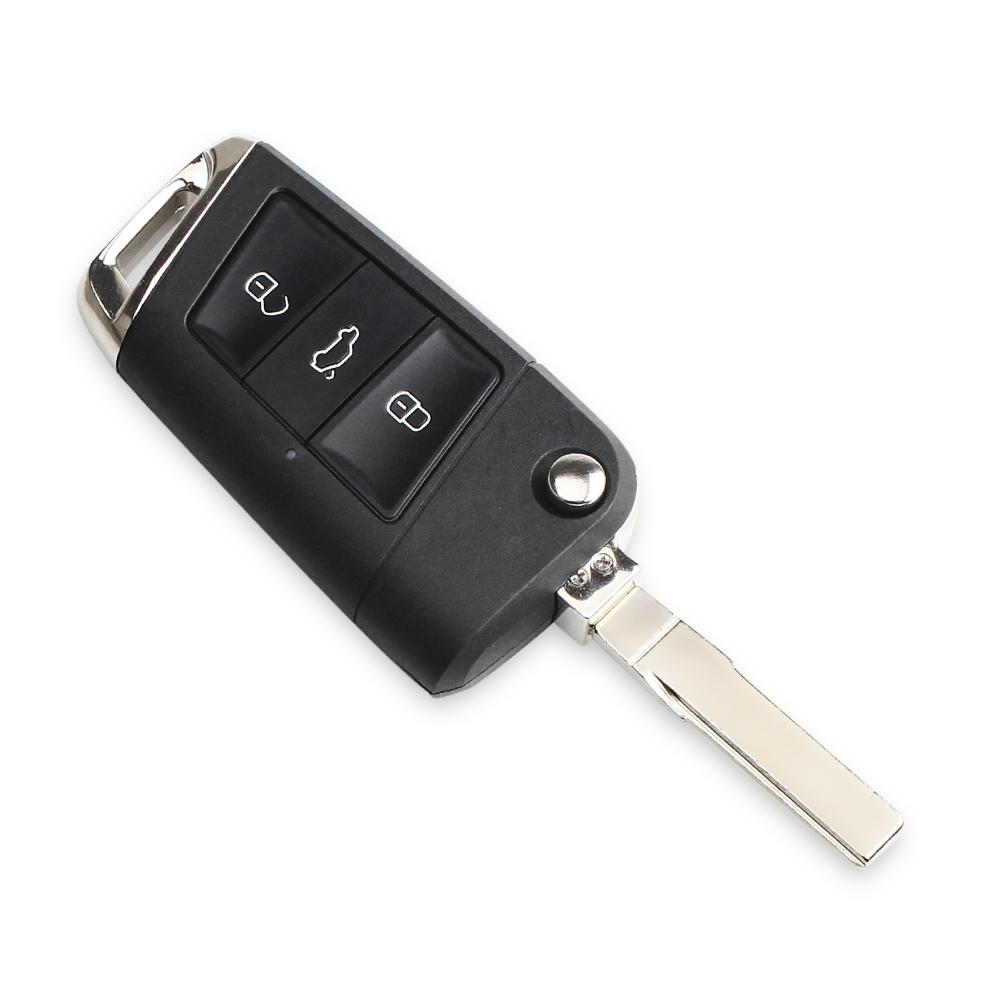 Изображение товара: Модифицированный 3-кнопочный откидной пульт дистанционного управления KEYYOU чехол для автомобильного ключа для VW Golf 4 5 Passat B5 B6 Polo Touran для Seat For Skoda Key