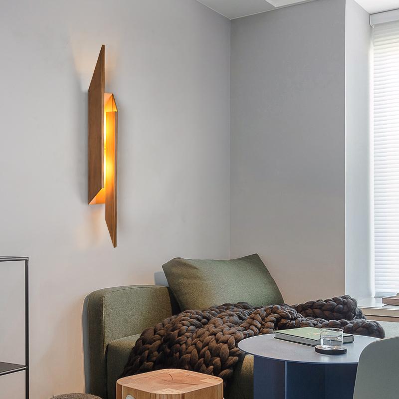 Изображение товара: Настенный светильник FSS в скандинавском стиле, двойная фоновая лампа для прихожей, коридора, спальни, прикроватного столика, креативные индивидуальные декоративные лампы