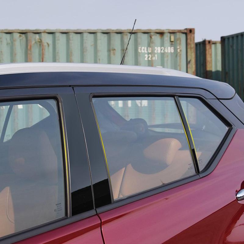 Изображение товара: Стайлинг автомобиля ПВХ для Nissan Kicks P15 2016-г. в., наклейка на окно автомобиля, наклейка средней колонки, внешние аксессуары