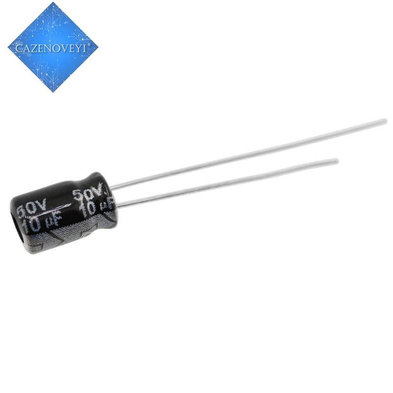 Изображение товара: Электролитический конденсатор, 50 шт./лот, высокое качество, 50 в, 10 мкФ, 5 х 7 мм, 10 мкФ, 50 в, 5 х 7, в наличии