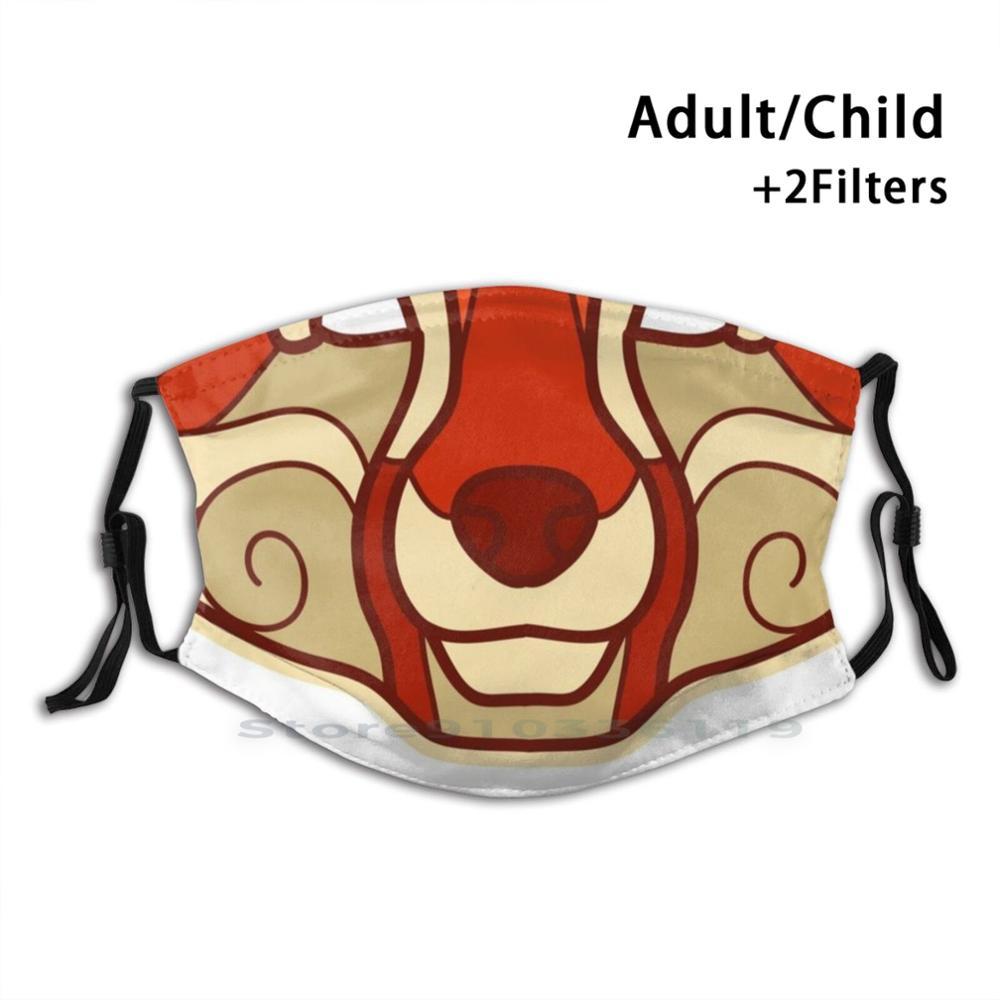Изображение товара: Лисий родовой принт многоразовая маска Pm2.5 фильтрующая маска для лица для детей Лиса пушистая антраль каннин вулпин этнический логотип