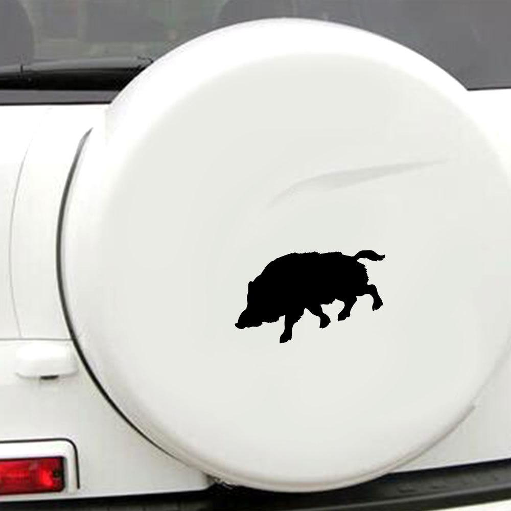 Изображение товара: Креативная Автомобильная наклейка в виде дикого кабана, водонепроницаемая фотография, любой размер, съемная виниловая Автомобильная задняя фотонаклейка HY1716
