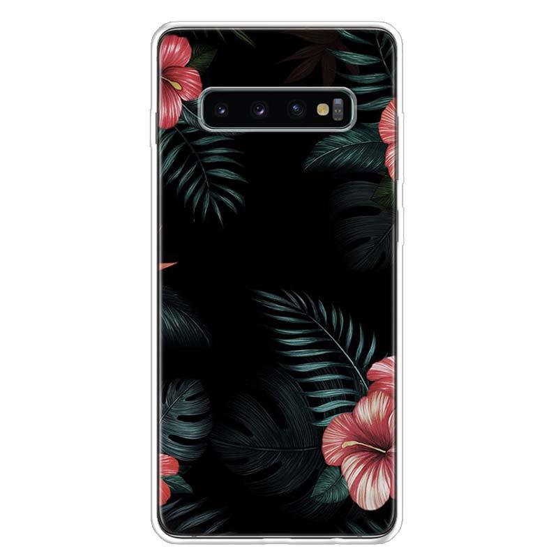 Изображение товара: Чехол для телефона с тропическим рисунком банановых листьев для Samsung S22 Plus Galaxy S20 FE S10 Lite S9 S8 S7 Edge S21 Ultra J8 J6 J4 S6