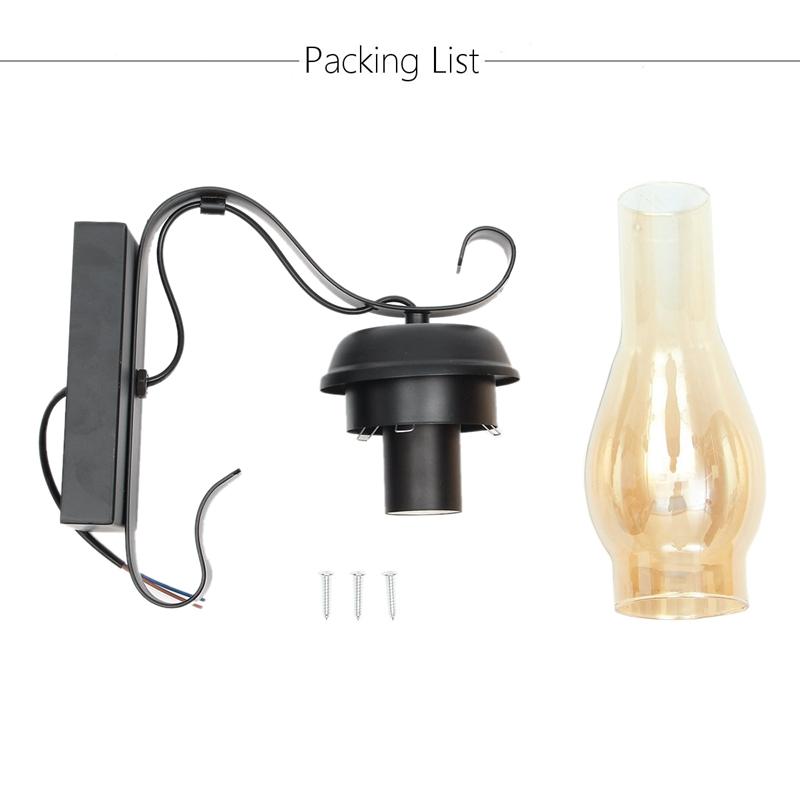 Изображение товара: Винтажный деревенский настенный светильник из стекла и настроения декоративный светильник для спальни (не содержит лампочек)