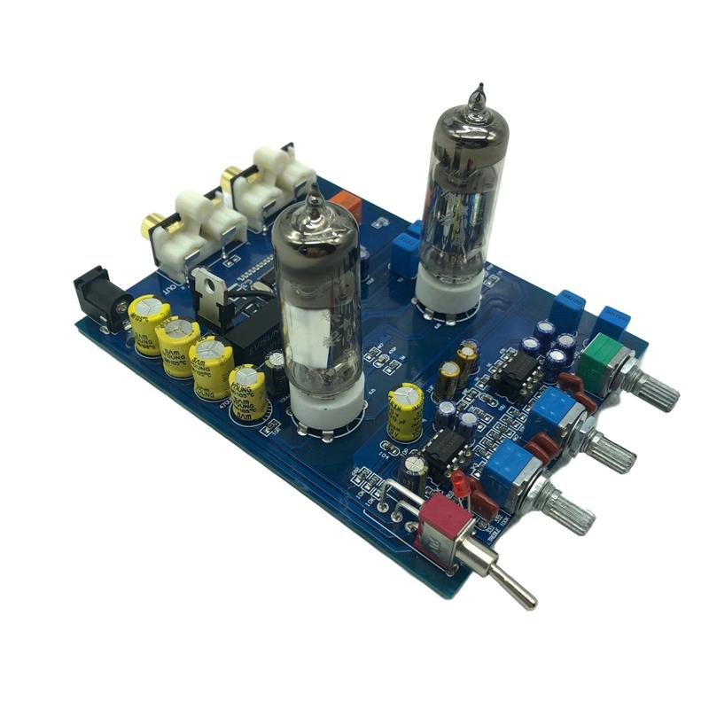 Изображение товара: Amplificador Bluetooth Ламповый преусилитель Fever Hifi 6J5 Bile вакуумная трубка Preamp JRC5532 Предварительный усилитель Tone Control Board