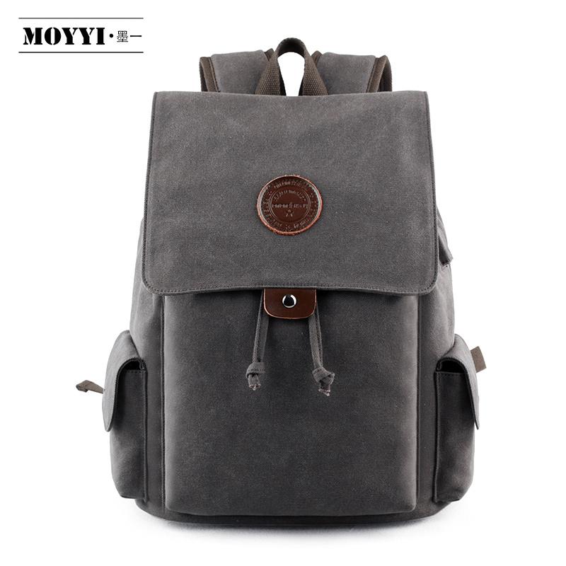 Изображение товара: Модный студенческий рюкзак для ноутбука для подростков, школьный ранец с usb-зарядкой, дорожная водонепроницаемая сумка для книг, однотонный холщовый рюкзак