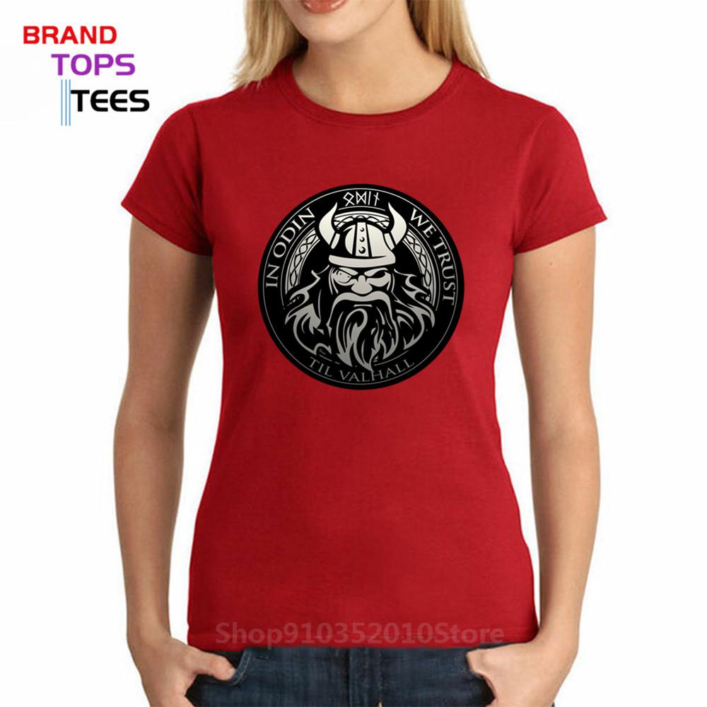 Изображение товара: Женская футболка Vikings, женская футболка Vike II, скандинавский средневековый Валгалла, сын Одина, Забавные топы, одежда