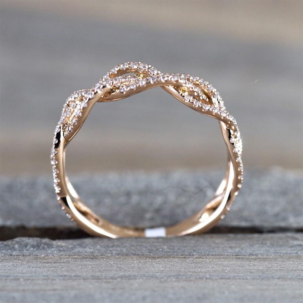 Изображение товара: Milangirl, новинка, циркониевое крученое геометрическое кольцо, модное женское Роскошное дизайнерское кольцо с вырезом для свадебной вечеринки