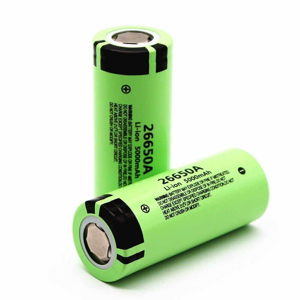 Изображение товара: GTF 100% Оригинал 3,7 V 5000mAh батарея для Panasonic 26650A высокой емкости 26650 литий-ионная аккумуляторная батарея для светодиодного фонарика