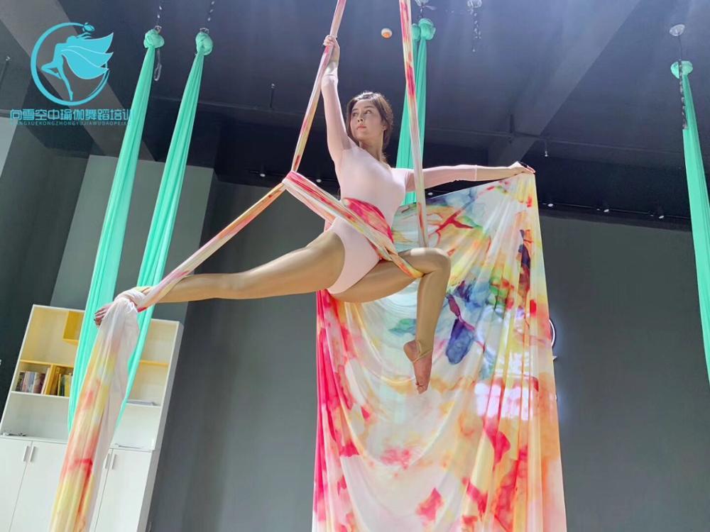 Изображение товара: Высококачественный гамак для аэройоги, 14 метров, фитнеса, 100% нейлоновая ткань для йоги, танцевальные упражнения для йоги
