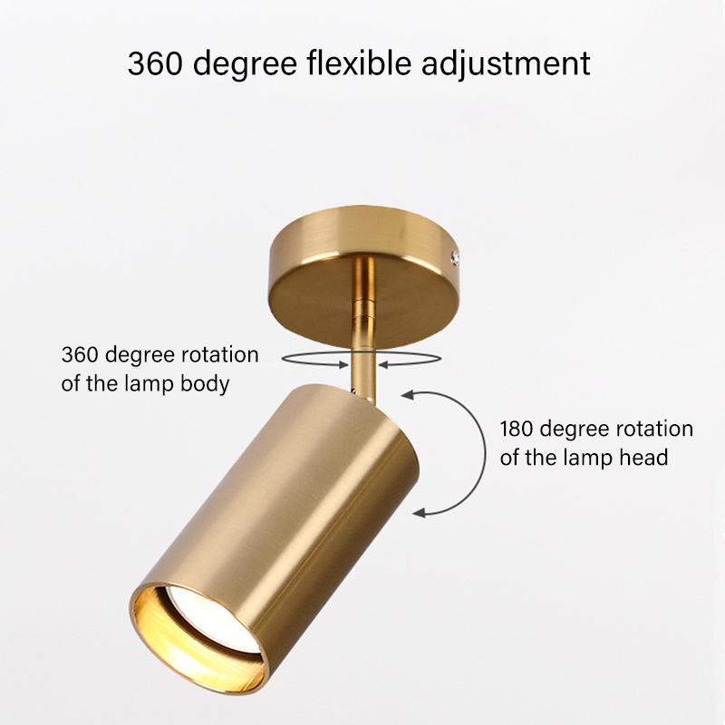 Изображение товара: Скандинавский Точечный светильник светодиодный настенный светильник потолочный светильник для дома, спальни, гостиной, алюминиевый сплав светильник, бра для коридора, лофт светильник