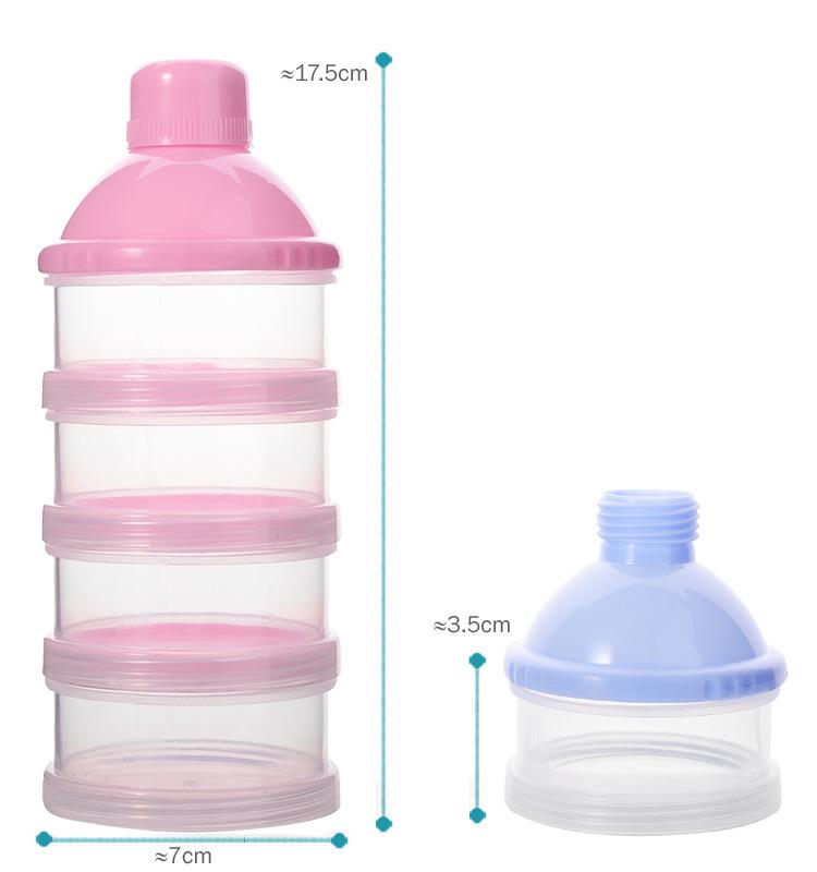 Изображение товара: 4 слоя твердый детский портативный молочный порошок формула диспенсер контейнер для еды коробки для кормления для детей
