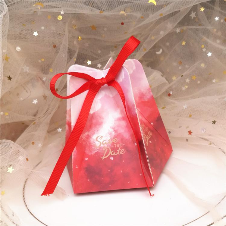 Изображение товара: 50 шт. пентагональный мешок для конфет французский спасибо Свадебные сувениры Подарочная коробка посылка подарок на день рождения