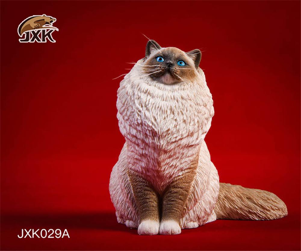 Изображение товара: В наличии JXK029 масштаб 1/6, марионетка, кот, Ragdoll, модель кошки, фигурка, модель животного, аксессуар, игрушка для домашних животных, украшение для 12 дюймов, экшн-фигурка