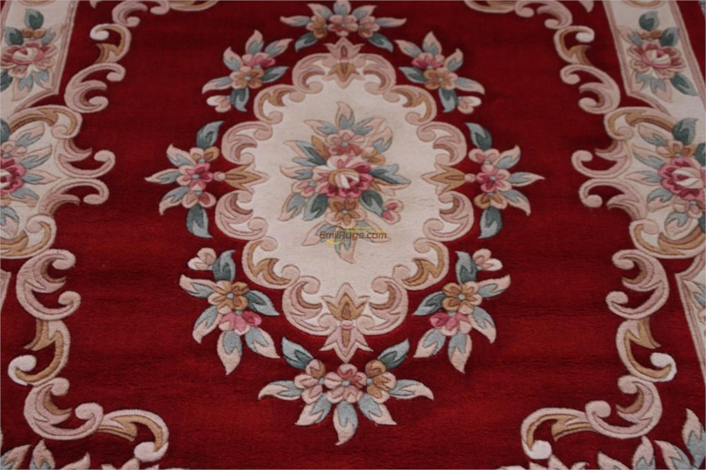 Изображение товара: Гобеленовый 3d ковер carpetsavonnerie, большой комнатный, французский, машинное изготовление, плотный, плюшевый, красный, для ковров