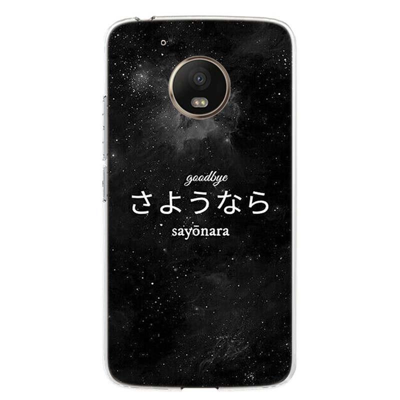 Изображение товара: Чехол для телефона с японским аниме-надписью для Motorola Moto G9 G7 G8 G6 G5S E6 E5 Plus Power Play One Action Macro EU Gift