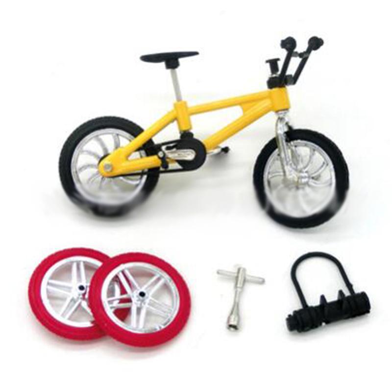 Изображение товара: Фингерборд игрушечные велосипеды с тормозным тросом моделирование сплава палец велосипед детский подарок 1 комплект мини велосипед/инструменты/замок/шины