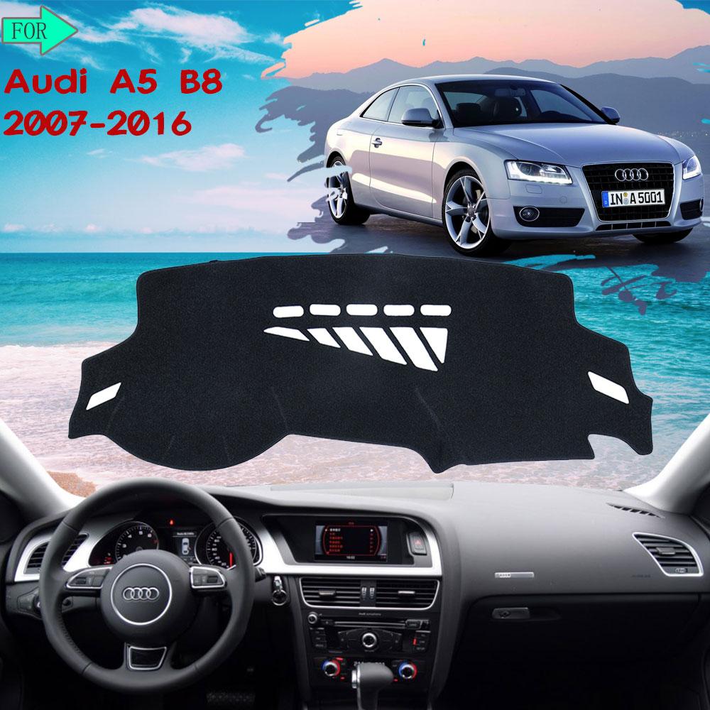 Изображение товара: Для Audi A5 B8 2007 ~ 2016 коврик для приборной панели, коврик для приборной панели, защитный чехол, избегающий легкий ковер 8T S-line 2009 S5, автомобильные аксессуары-наклейки