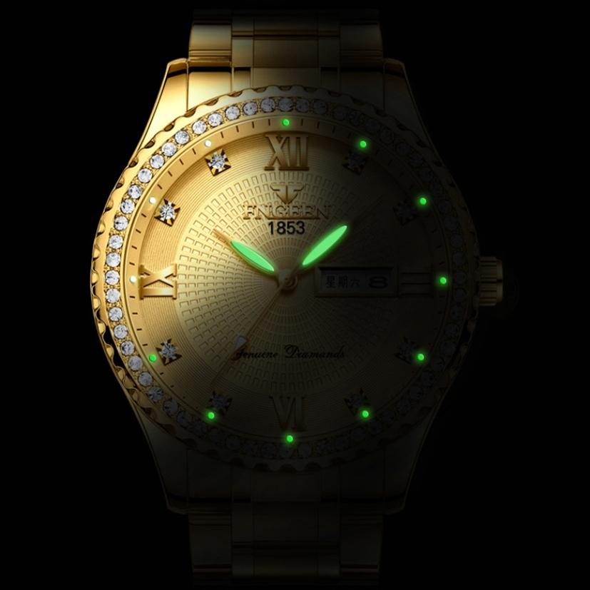 Изображение товара: Модные мужские часы 2020, Роскошные Кварцевые часы с календарем от ведущего бренда, деловые водонепроницаемые светящиеся наручные часы, часы Montres Homme